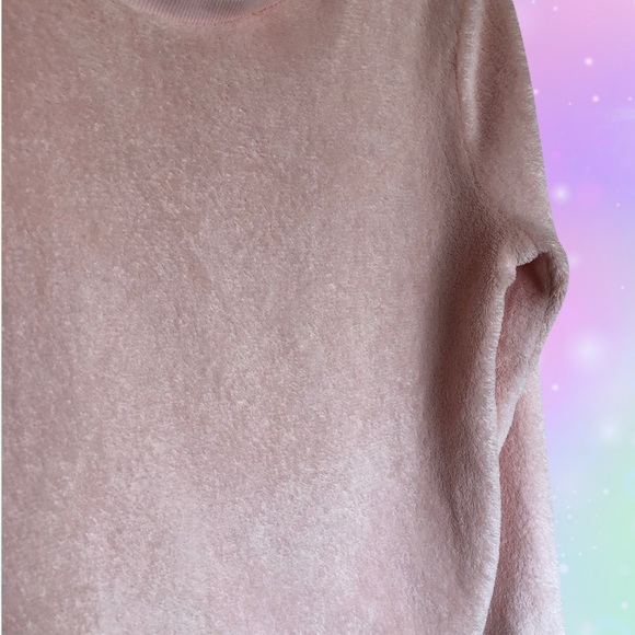 Women's Teddy Material Pink Sweatshirt S - Picture 3 of 3